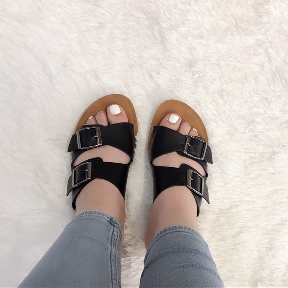 Two strap Sandal Black - Picture 3 of 6